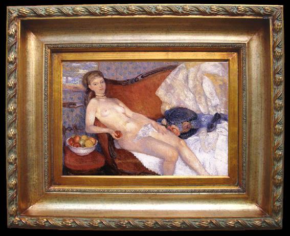 framed  William J.Glackens Girl with Apple, Ta059-2